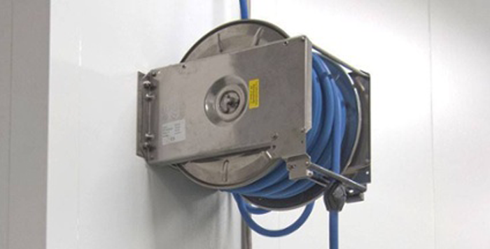 Improve safety on the work floor with hose reels